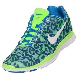 Nike Women's 9.5 Free Trainer Fit 3 Flash Lime Leopard